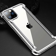 Luxury Aluminum Metal Frame Cover Case T02 for Apple iPhone 11 Pro Max Silver