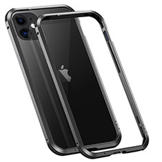 Luxury Aluminum Metal Frame Cover Case T02 for Apple iPhone 12 Black