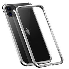 Luxury Aluminum Metal Frame Cover Case T02 for Apple iPhone 12 Silver