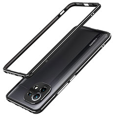 Luxury Aluminum Metal Frame Cover Case T02 for Xiaomi Mi 11 Lite 4G Black