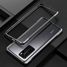 Luxury Aluminum Metal Frame Cover Case T04 for Huawei P40 Black