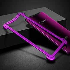 Luxury Aluminum Metal Frame Cover for Oppo Find X Super Flash Edition Purple