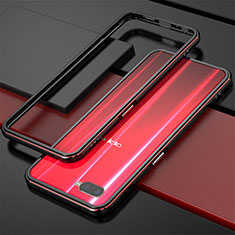 Luxury Aluminum Metal Frame Cover for Oppo R17 Neo Red and Black