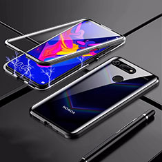 Luxury Aluminum Metal Frame Mirror Cover Case 360 Degrees F02 for Huawei Honor V20 Black