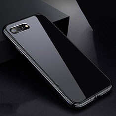 Luxury Aluminum Metal Frame Mirror Cover Case 360 Degrees for Apple iPhone 8 Plus Black