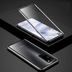 Luxury Aluminum Metal Frame Mirror Cover Case 360 Degrees for Huawei Honor 30 Pro+ Plus Black
