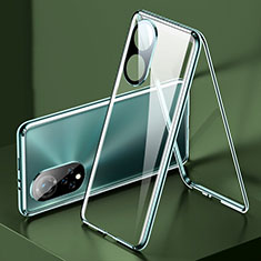 Luxury Aluminum Metal Frame Mirror Cover Case 360 Degrees for Huawei Honor 50 Pro 5G Green