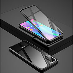 Luxury Aluminum Metal Frame Mirror Cover Case 360 Degrees for Huawei Honor V30 5G Black
