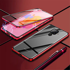 Luxury Aluminum Metal Frame Mirror Cover Case 360 Degrees for Huawei Mate 30 Lite Red
