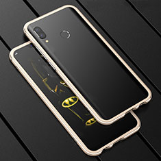 Luxury Aluminum Metal Frame Mirror Cover Case 360 Degrees for Huawei Nova 3i Gold