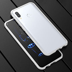 Luxury Aluminum Metal Frame Mirror Cover Case 360 Degrees for Huawei Nova 3i White