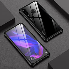 Luxury Aluminum Metal Frame Mirror Cover Case 360 Degrees for Huawei Nova 4e Black