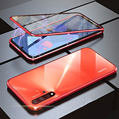 Luxury Aluminum Metal Frame Mirror Cover Case 360 Degrees for Huawei Nova 5 Pro Red