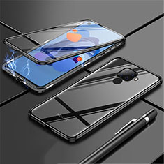 Luxury Aluminum Metal Frame Mirror Cover Case 360 Degrees for Huawei Nova 5i Pro Black