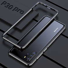 Luxury Aluminum Metal Frame Mirror Cover Case 360 Degrees for Huawei P30 Pro New Edition Silver