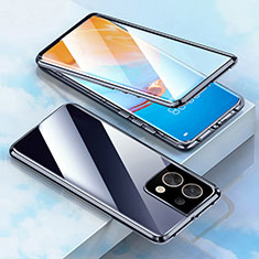 Luxury Aluminum Metal Frame Mirror Cover Case 360 Degrees for OnePlus Ace 2V 5G Black