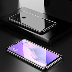 Luxury Aluminum Metal Frame Mirror Cover Case 360 Degrees for Oppo A8 Black