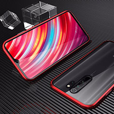 Luxury Aluminum Metal Frame Mirror Cover Case 360 Degrees for Oppo A9 (2020) Red