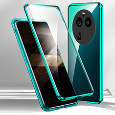 Luxury Aluminum Metal Frame Mirror Cover Case 360 Degrees for Oppo Find X6 5G Green