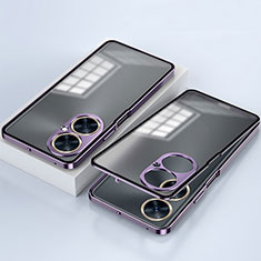 Luxury Aluminum Metal Frame Mirror Cover Case 360 Degrees for Oppo K11x 5G Purple