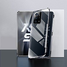 Luxury Aluminum Metal Frame Mirror Cover Case 360 Degrees for Oppo K9 5G Black