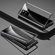 Luxury Aluminum Metal Frame Mirror Cover Case 360 Degrees for Realme 8s 5G Black