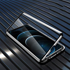 Luxury Aluminum Metal Frame Mirror Cover Case 360 Degrees for Realme 9 4G Black