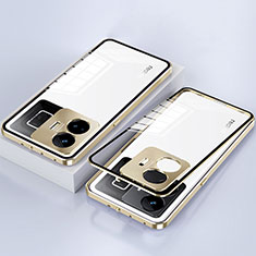 Luxury Aluminum Metal Frame Mirror Cover Case 360 Degrees for Realme GT Neo5 240W 5G Gold