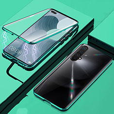 Luxury Aluminum Metal Frame Mirror Cover Case 360 Degrees for Realme X50t 5G Green