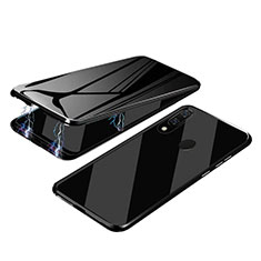 Luxury Aluminum Metal Frame Mirror Cover Case 360 Degrees for Samsung Galaxy M10S Black