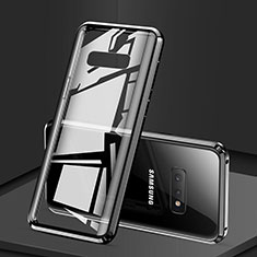 Luxury Aluminum Metal Frame Mirror Cover Case 360 Degrees for Samsung Galaxy S10e Black