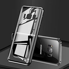 Luxury Aluminum Metal Frame Mirror Cover Case 360 Degrees for Samsung Galaxy S8 Black