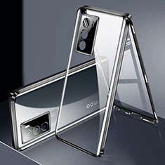 Luxury Aluminum Metal Frame Mirror Cover Case 360 Degrees for Vivo iQOO 9 SE 5G Black