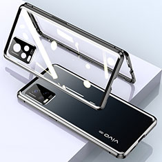 Luxury Aluminum Metal Frame Mirror Cover Case 360 Degrees for Vivo V20 Pro 5G Black