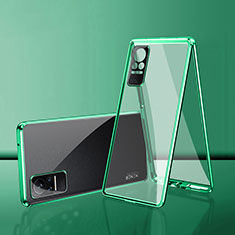 Luxury Aluminum Metal Frame Mirror Cover Case 360 Degrees for Xiaomi Civi 1S 5G Green