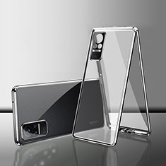 Luxury Aluminum Metal Frame Mirror Cover Case 360 Degrees for Xiaomi Civi 5G Silver