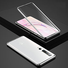 Luxury Aluminum Metal Frame Mirror Cover Case 360 Degrees for Xiaomi Mi 10 Pro Silver