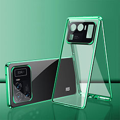 Luxury Aluminum Metal Frame Mirror Cover Case 360 Degrees for Xiaomi Mi 11 Ultra 5G Green