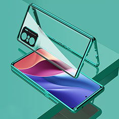 Luxury Aluminum Metal Frame Mirror Cover Case 360 Degrees for Xiaomi Mi 11X Pro 5G Green