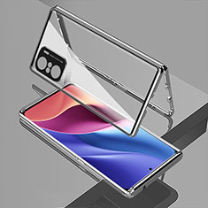 Luxury Aluminum Metal Frame Mirror Cover Case 360 Degrees for Xiaomi Mi 11X Pro 5G Silver