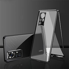 Luxury Aluminum Metal Frame Mirror Cover Case 360 Degrees for Xiaomi Mi 12 Pro 5G Black