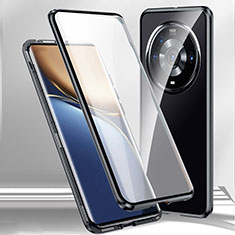 Luxury Aluminum Metal Frame Mirror Cover Case 360 Degrees for Xiaomi Mi 12 Ultra 5G Black