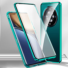 Luxury Aluminum Metal Frame Mirror Cover Case 360 Degrees for Xiaomi Mi 12 Ultra 5G Green
