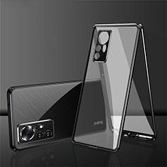 Luxury Aluminum Metal Frame Mirror Cover Case 360 Degrees for Xiaomi Mi 12X 5G Black