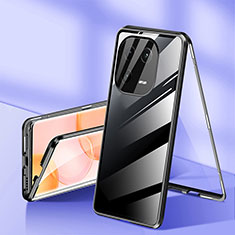 Luxury Aluminum Metal Frame Mirror Cover Case 360 Degrees for Xiaomi Mi 13 5G Black