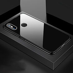 Luxury Aluminum Metal Frame Mirror Cover Case 360 Degrees for Xiaomi Mi 8 Black