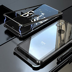 Luxury Aluminum Metal Frame Mirror Cover Case 360 Degrees for Xiaomi Mi Mix 3 Black