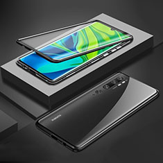 Luxury Aluminum Metal Frame Mirror Cover Case 360 Degrees for Xiaomi Mi Note 10 Pro Black