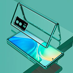 Luxury Aluminum Metal Frame Mirror Cover Case 360 Degrees for Xiaomi Poco F5 Pro 5G Green