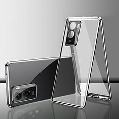 Luxury Aluminum Metal Frame Mirror Cover Case 360 Degrees for Xiaomi Redmi A1 Silver